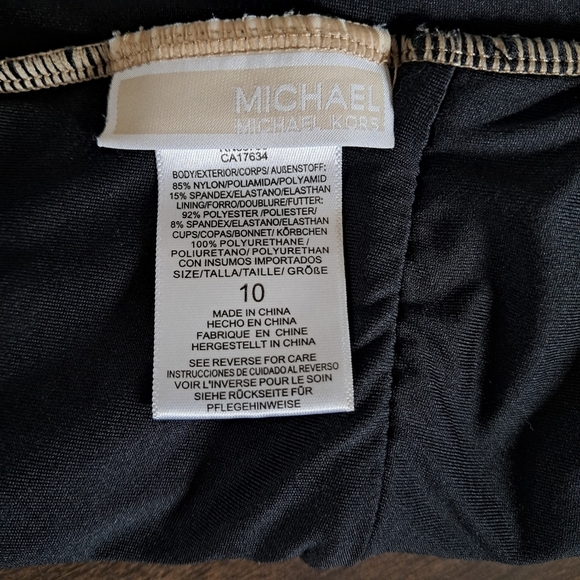 Michael Kors Women Cheetah Print One Piece Halter Top/Strapless Swimsuit Size 10 - Picture 7 of 8